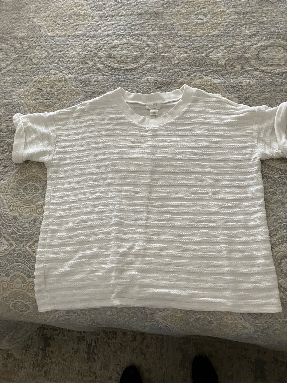 LOFT White Short Sleeve Lounge Tee